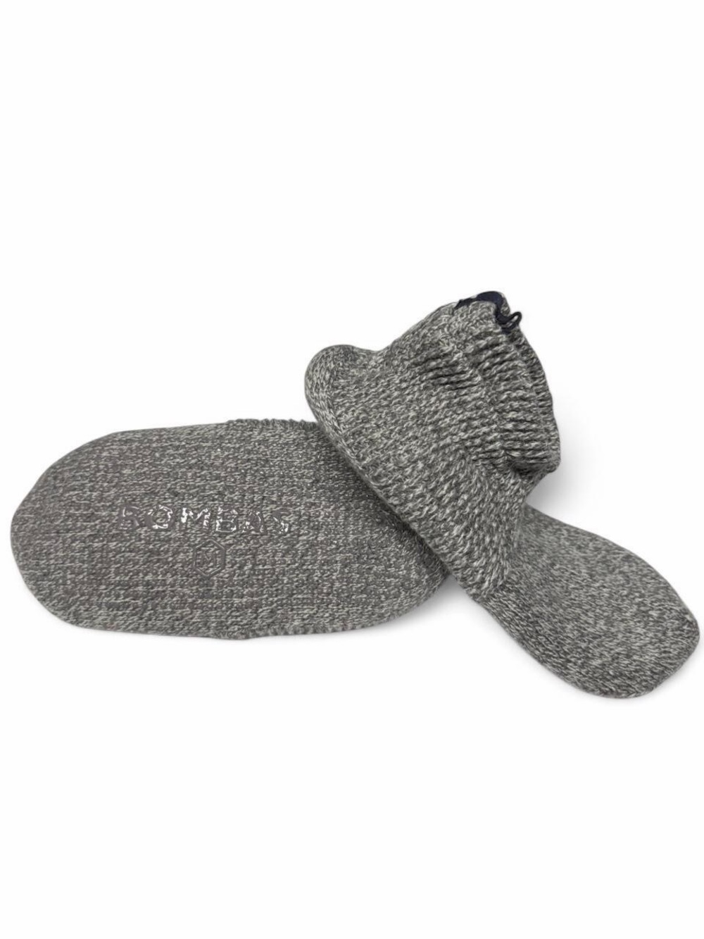 Bombas Gray Knit Gripper Slippers Slipper Socks Like New